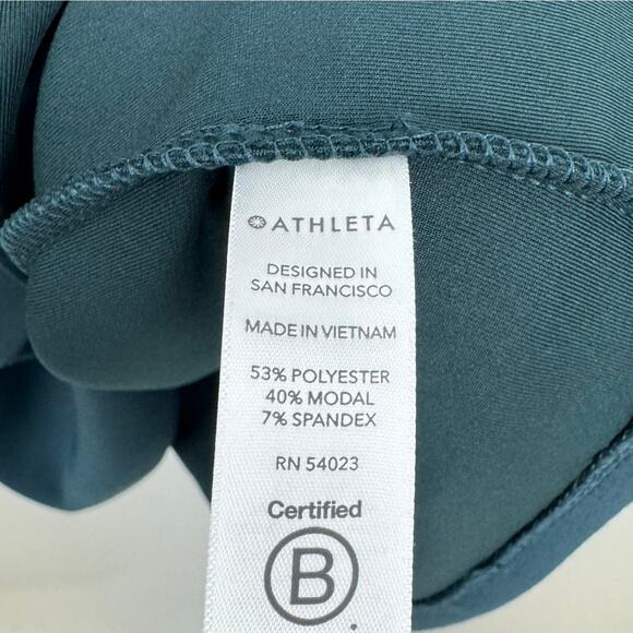 Athleta En Route Scuba Dress Small Tall Nordic Teal Racerback Modest 511522 - Picture 9 of 9